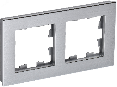 BRITE Рамка 2 -местная РУ-2-1-БрА металл алюминий