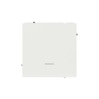 Переключатель одноклавишный с подсветкой, KANT, белая магнолия