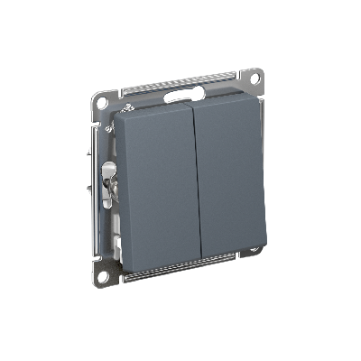 ATLASDESIGN 2-клавишный переключатель, перекрестный, 2 x сх. 7, 10АХ, механизм, ГРИФЕЛЬ