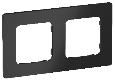 FLITE CLASSIC Рамка 2-местная РУ-2-К-ФлЧ черный IEK