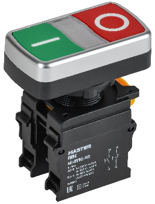Кнопка I-O без подсветки d=22мм 1NO+1NC MASTER IEK