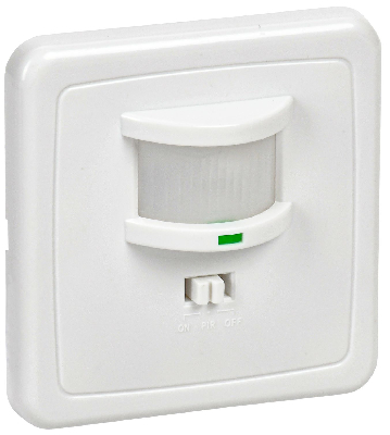 Датчик движения ИК встраиваемый 500w 140 гр. 12м IP20 белый