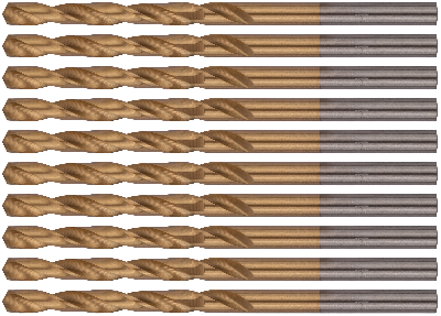 Сверла HSS по металлу, титановое покрытие 4.0 мм (10 шт)