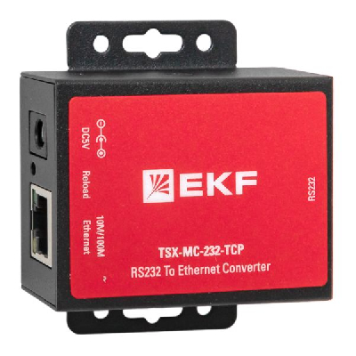 Преобразователь 1-портовый RS-232 в Ethernet, EKF, MC-232-TCP TSX EKF