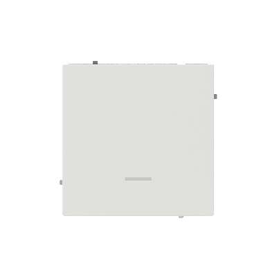 Выключатель одноклавишный с подсветкой, KANT, белый песок