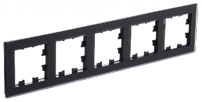 ATLASDESIGN NATURE рамка пятипостовая, МАТОВОЕ ОРГАНИЧЕСКОЕ СТЕКЛО ЧЕРНЫЙ