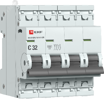 Автоматический выключатель 4P 32А (C) 6кА ВА 47-63N PROxima