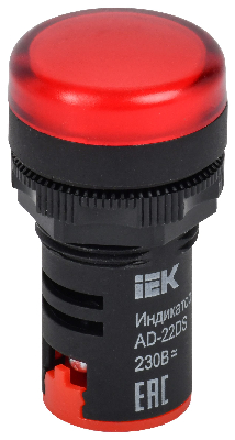 Лампа AD22DS LED матрица 22мм красный 230В