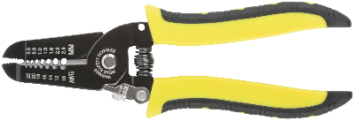 Клещи для снятия изоляции, диаметр проводов 0.6-2.6 мм, Профи, прорезиненная ручка 175 мм