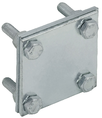 Зажим крестообразный с разделителем полоса-полоса 40мм оцинкованная сталь HDZ IEK