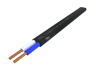 Кабель силовой ППГ-П нг(А)-HF 2х2.5ок(N)-0.66 однопроволочный черный (бухта)