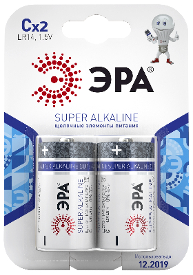 Батарейка LR14-2BL (12/96/5280)