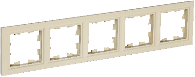 BRITE Рамка 5 постов РУ-5-БрКр бежевый