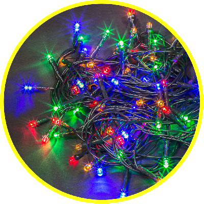 Гирлянда светодиодная новогодняя NGF-S01-100RGBY-10-11.5m-230-C8-G-IP20