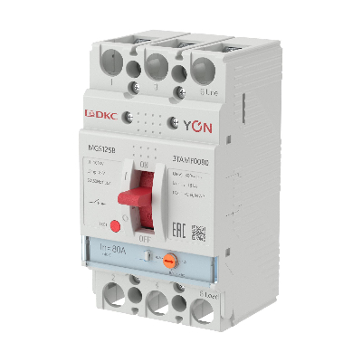 Выключатель автоматический YON MGS125 3P 64-80A 18kA