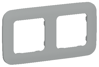 FLITE ARTISTIC Рамка 2-местная РУ-2-А-ФлС серый IEK