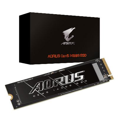 Накопитель SSD M.2 2280 1TB AORUS Gen5 14000 AG514K, PCIe 5.0 x4, 3D TLC NAND, 14000/6850 Мб/с