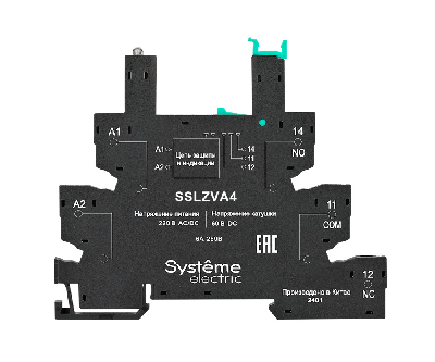 Розетка 230В AC/DC для реле интерфейсного 60В DC, винтовой зажим