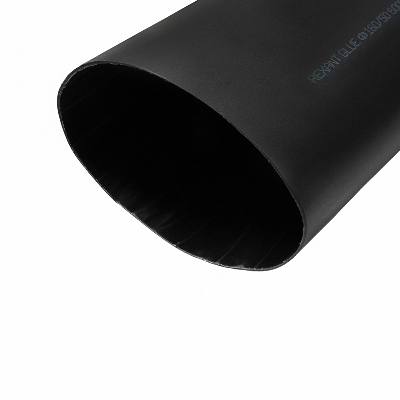 Термоусаживаемая трубка клеевая 160,0 50,0 мм, (3-4-1) черная, упаковка 1 м, REXANT