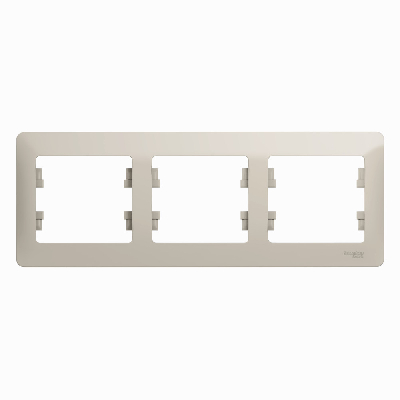 GLOSSA рамка 3-постовая горизонтальная молочный