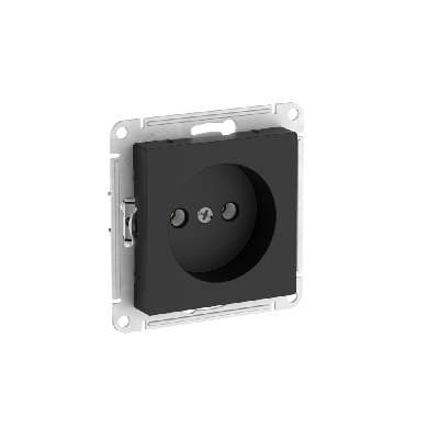 ATLASDESIGN РОЗЕТКА без заземления без шторок, 16А, быстрозажимные клеммы, КАРБОН