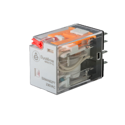 Реле 6 A 4CO 230 VAC тест кнопка LED