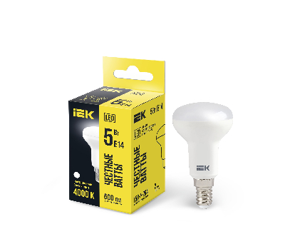 Лампа светодиодная LED рефлекторная 5вт E14 R50 белый ECO