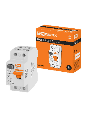 Устройство защитного отключения ВД1-63 двухполюсное 63А 30мА