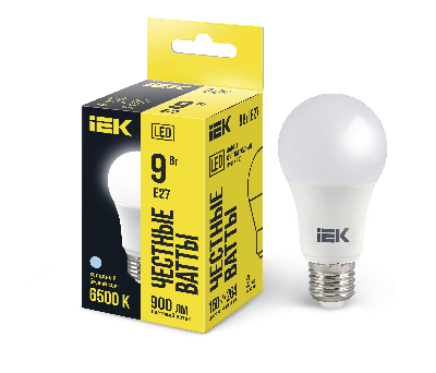 Лампа светодиодная LED 9вт Е27 дневной ECO