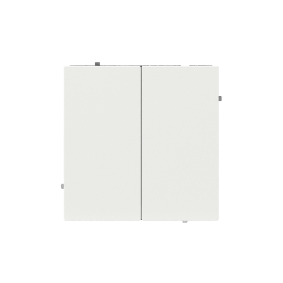 Переключатель двухклавишный, KANT, белая магнолия