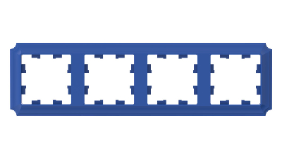 ATLASDESIGN ANTIQUE 4-постовая рамка, универсальная, АКВАМАРИН