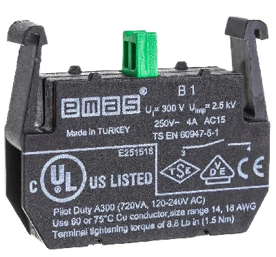 Блок-контакт Старт, 1НО, серия B, 250 В AC, А