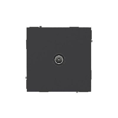 Розетка TV оконечная, KANT, черный уголь