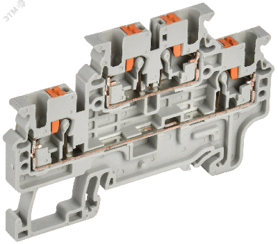 Колодка клеммная CP-ML 2 ур. 2,5мм2 серая IEK