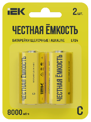 Батарейка щелочая Alkaline Optima LR14/C (2шт/блистер)