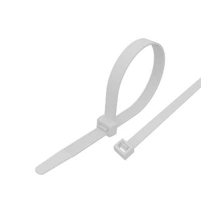 Хомут-стяжка кабельная нейлоновая 100x2,5 мм, белая, 100 шт
