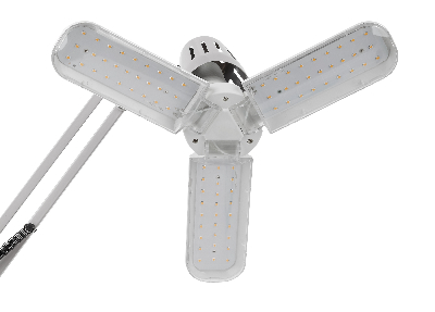 Фитолампа для растений светодиодная FITO-24W-Ra90-E27-FOLD 3-х лепестковая полного спектра 24 Вт Е27