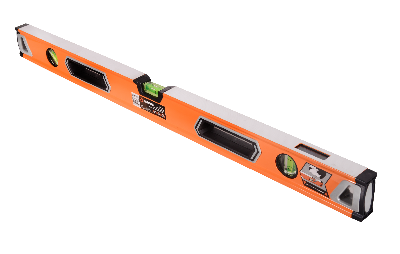 Уровень алюминиевый Усиленный 800 мм 3 глазка (1 зеркальный) двухкомпонентные рукоятки