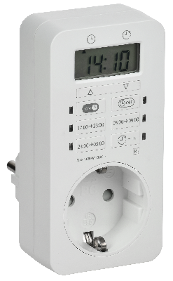 РТЭ-6 Розетка-таймер электронный 1мин 24ч 16А IP20 IEK