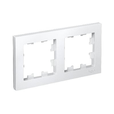 Рамка двухпостовая ATLASDESIGN универсальная белый