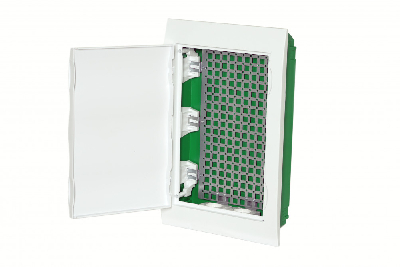 Корпус встраиваемый с белой дверью 3ряд/3 6мод 2 розетки City9 Box IT