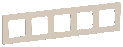 FLITE CLASSIC Рамка 5-местная РУ-5-К-ФлЛ льняной IEK