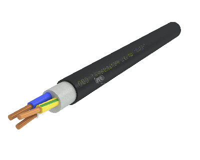 Кабель силовой ППГнг(А)-HF 3х6ок(N.PE)-0.66 однопроволочный черный (барабан)