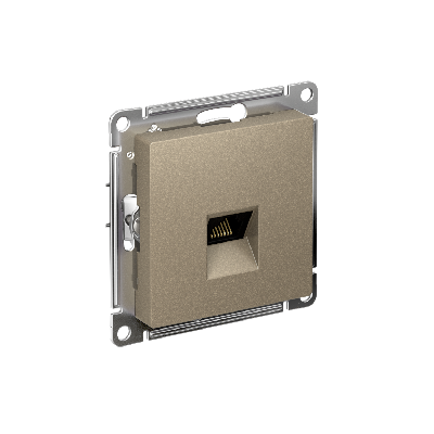 Розетка ATLASDESIGN компьютерная RJ45 механизм шампань