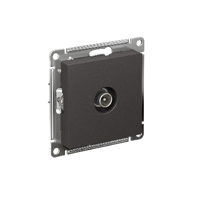 ATLASDESIGN TV РОЗЕТКА оконечная 1DB, механизм, БАЗАЛЬТ