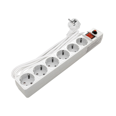 Сетевой фильтр ПВС 3х0.75 белый 3м