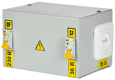 Ящик с понижающим трансформатором ЯТП-230/36/0.25 IP30 с автоматами УХЛ4
