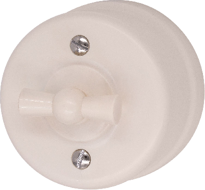 Выключатель Лизетта 1-кл., пластик, цвет Песочное золото