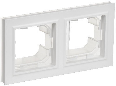 BRITE Рамка 2-местная IP44 РУ-2-БрАБ-44 арктический белый IEK