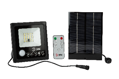 Прожектор светодиодный уличный на солн. бат. 20W 350 lm 5000K с датч. движения ПДУ IP65